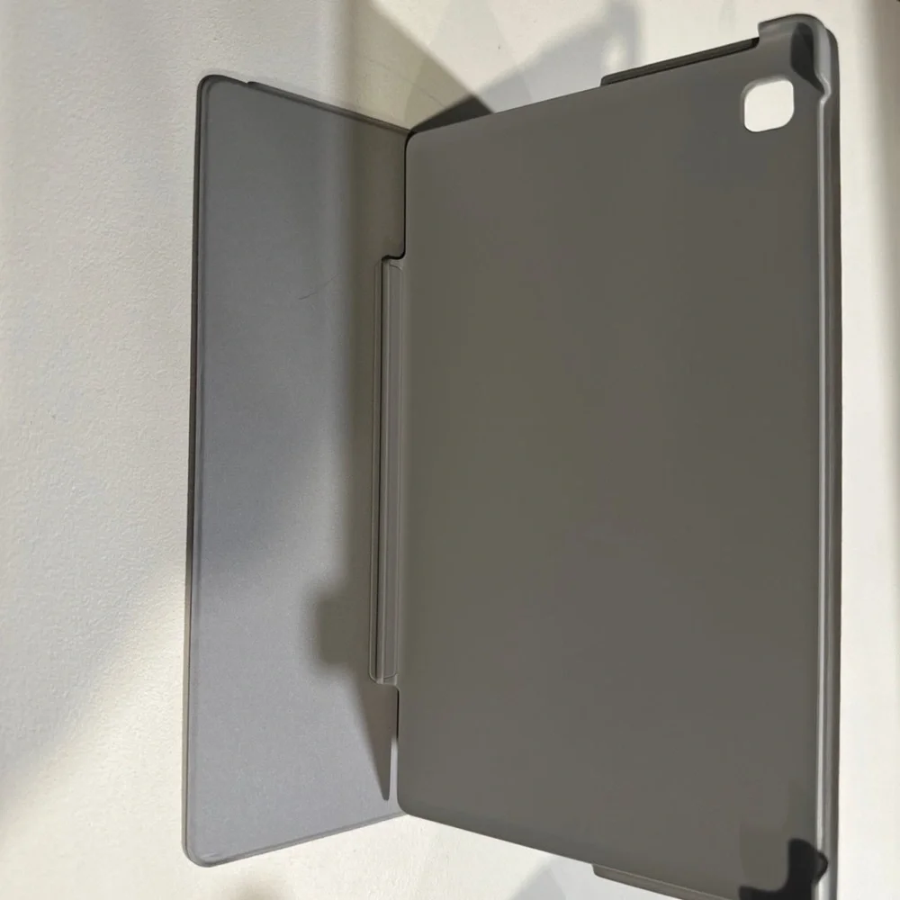 Samsung Galaxy Tab A7 Lite Book Cover Light Gray Folio Case Stand OEM New